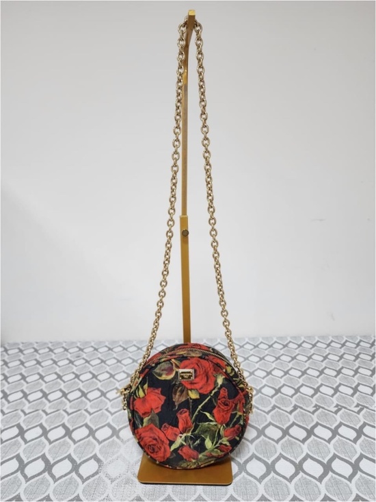 Dolce & Gabbana Handbags - Authentic Dolce & Gabbana Floral Print Fabric Miss Glam Round Shoulder Bag Multi